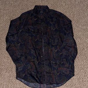 Navy blue parsley polo shirt